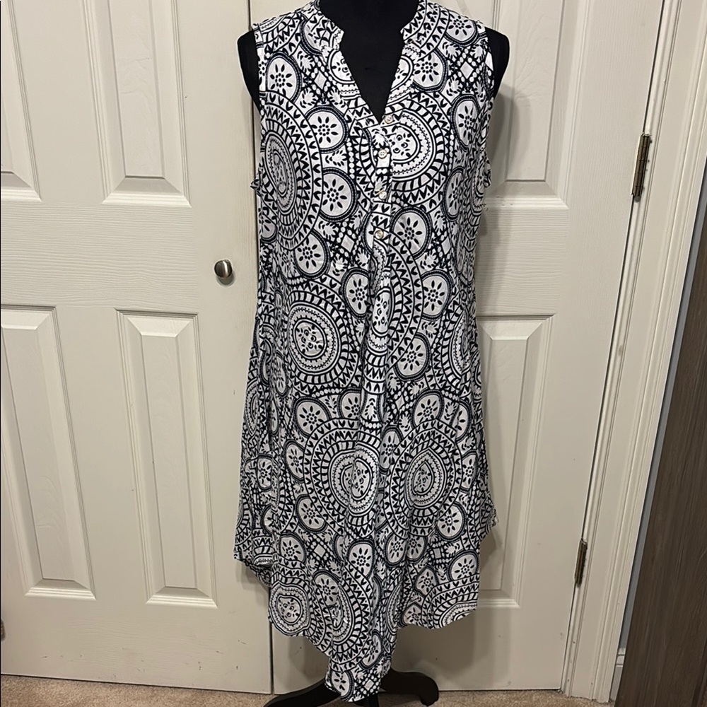Seven Islands Printed Sleeveless Dress